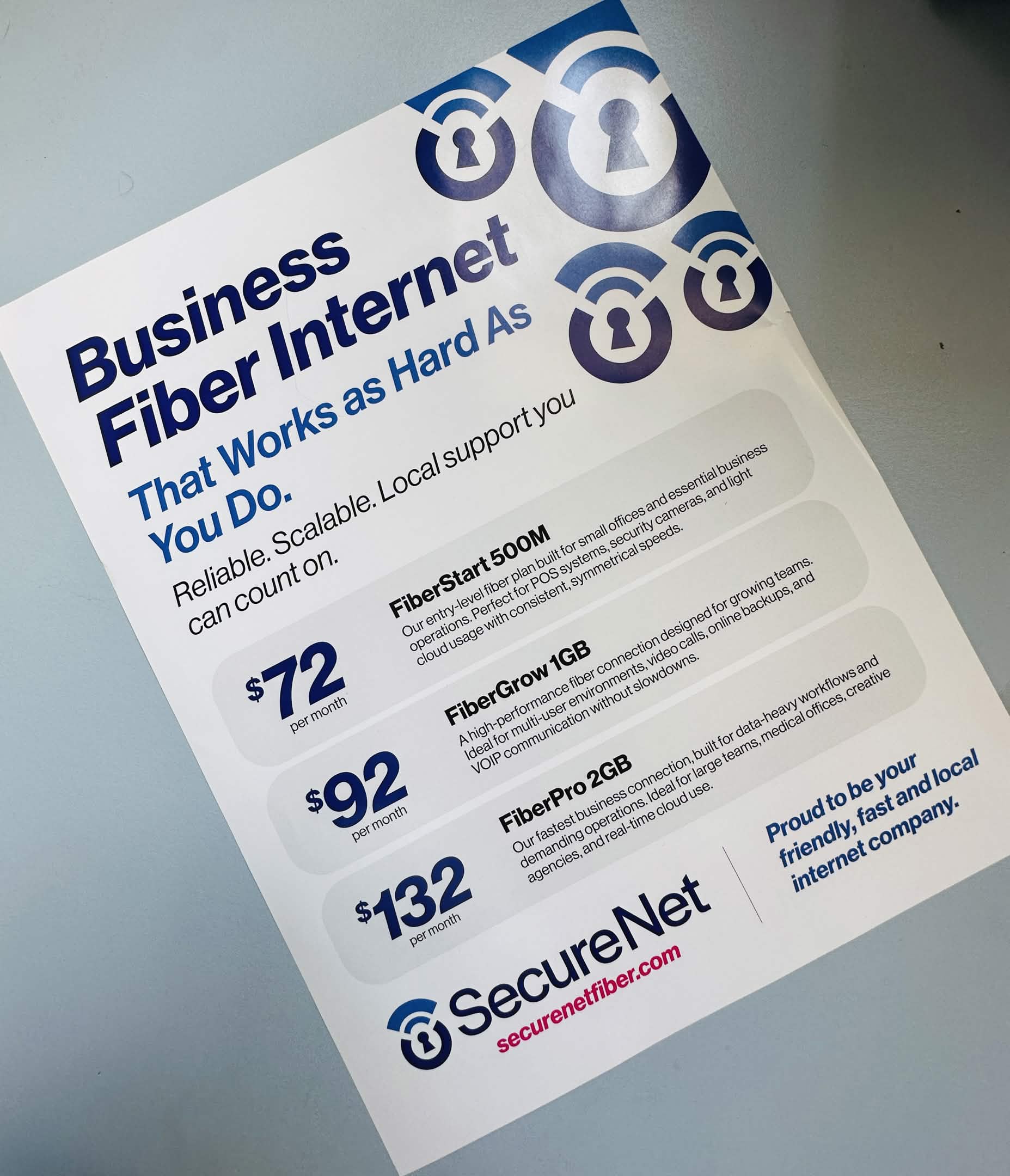 Business flyer, front