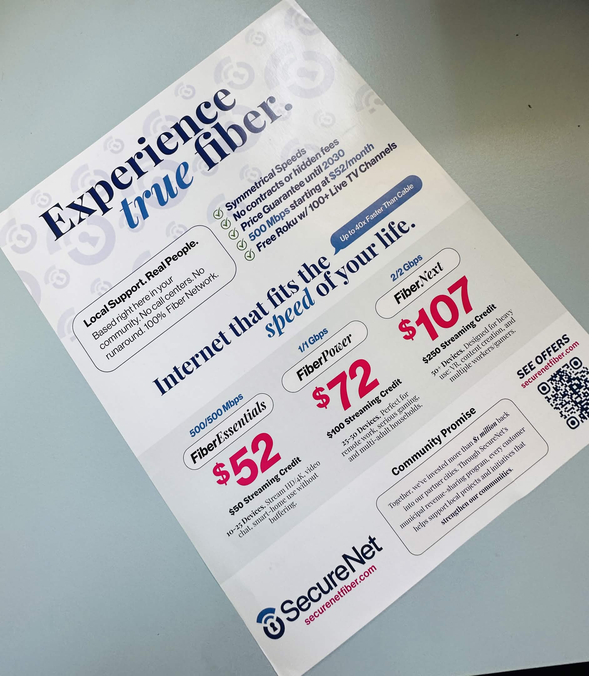 Business flyer, back