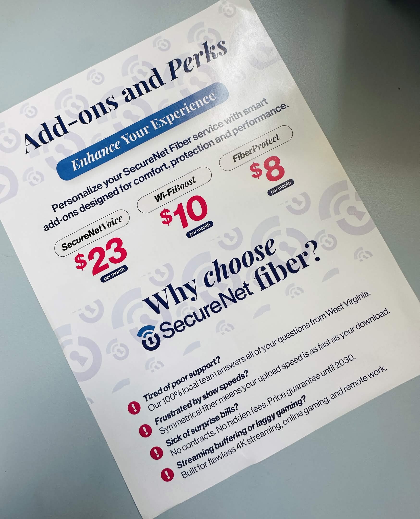 Residential postcard, front